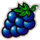 sizzling hot quattro grape symbol icon