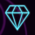 sizzling neon jackpot diamond symbol icon
