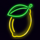 sizzling neon jackpot lemon symbol icon