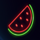 sizzling neon jackpot melon symbol icon