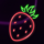 sizzling neon jackpot strawberry symbol icon