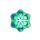 snowflakes green symbol icon