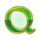 solar queen megaways green q symbol icon