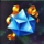 space christmas blue rock symbol icon