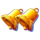 space coins hold and win gold bells symbol icon