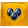 sparkling fortunes gold three stones symbol icon