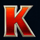 spartan fire k letter symbol icon