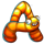 spin and dice worm a symbol icon