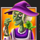 spin and spell purple hat witch symbol icon