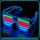 spinning lights glasses symbol icon