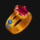 spinoro aladdins treasure red gem ring symbol icon