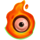 spooky spooky flame eye orange symbol icon