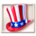 stars and stripes hold and win hat symbol icon