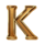 steampunk plinko k symbol icon