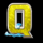 stellar cash blown away q letter symbol icon