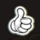 stick em thumbs up symbol icon
