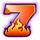 sticky diamonds flaming link 7 symbol icon