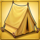 stompin gold camping symbol icon