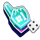 street basket 3x3 dice hand symbol icon
