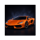street rush orange car symbol icon