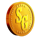 strike gold coin symbol icon