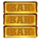 strike gold triplebar symbol icon