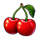 striking hot 5 cherry symbol icon