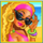 summer bliss blonde woman symbol icon