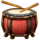 summer fireworks festival drum symbol icon
