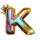 summer fireworks festival k symbol icon