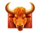 super 3 pot bison bison symbol icon