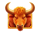 super 3 pot bison gold bison symbol icon