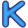 super box neon k symbol icon
