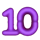 super box neon ten symbol icon