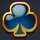 super flip blue club symbol icon