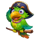 super seven seas pirate parrot symbol icon