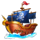 super seven seas pirate ship symbol icon