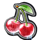 super wild fruits on ice cherry symbol icon