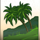 surf paradise palmtree symbol icon