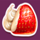 sweet 27 strawberry and cream symbol icon