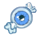 sweet monster blue eyeball symbol icon