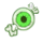 sweet monster green eyeball symbol icon