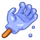 sweet monster hand popsicle symbol icon