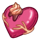 sweet monster heart cake symbol icon