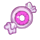 sweet monster pink eyeball symbol icon