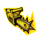 the bashing bros yellow chainsaw symbol icon