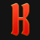 the king of heroes k letter symbol icon