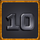 the library 10 gold symbol icon
