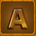 the library a gold symbol icon