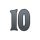 the library overdue 10 symbol icon